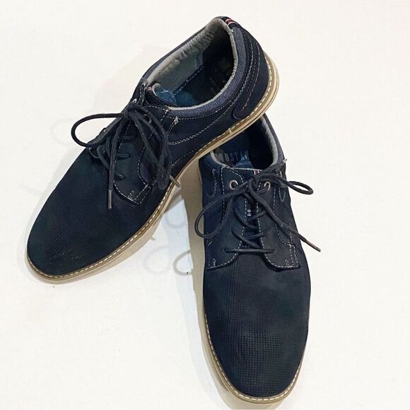 MUSTANG Men\'s dress shoe Oxford 4150-310-307 Navy SZ 46 US15 synthetic leather main image 12
